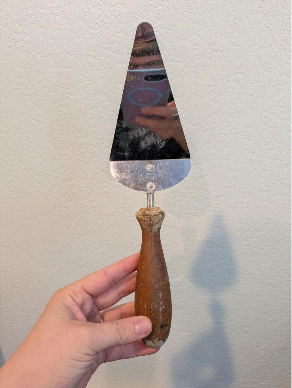 Vintage Ekco pie server spatula with wood handle